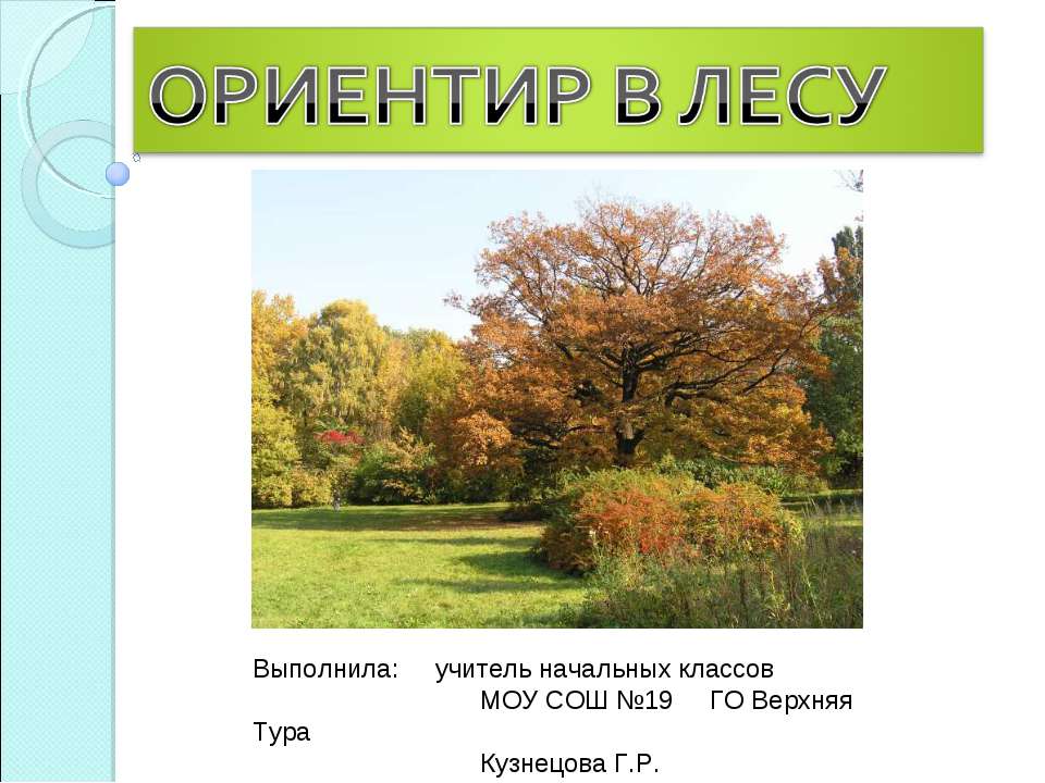 Ориентир в лесу - Класс учебник | Академический школьный учебник скачать | Сайт школьных книг учебников uchebniki.org.ua