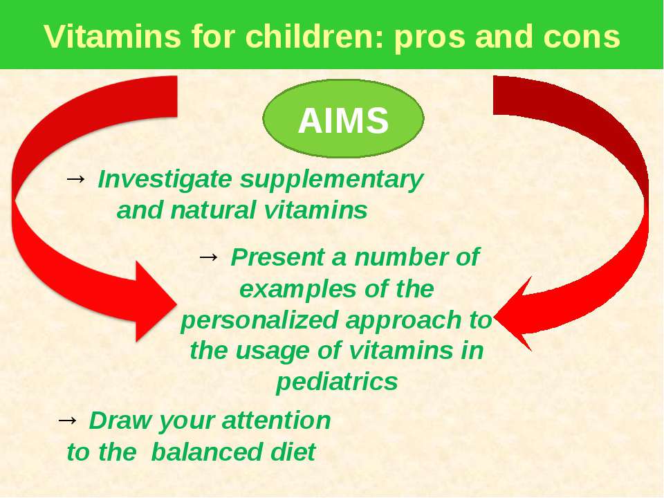 Vitamins for children: pros and cons - Класс учебник | Академический школьный учебник скачать | Сайт школьных книг учебников uchebniki.org.ua