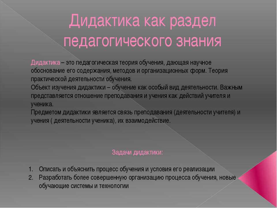 Дидактика как раздел педагогического знания - Класс учебник | Академический школьный учебник скачать | Сайт школьных книг учебников uchebniki.org.ua