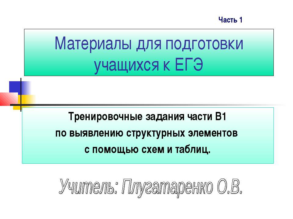 Тренировочные задания части В1 по выявлению структурных элементов с помощью схем и таблиц - Класс учебник | Академический школьный учебник скачать | Сайт школьных книг учебников uchebniki.org.ua