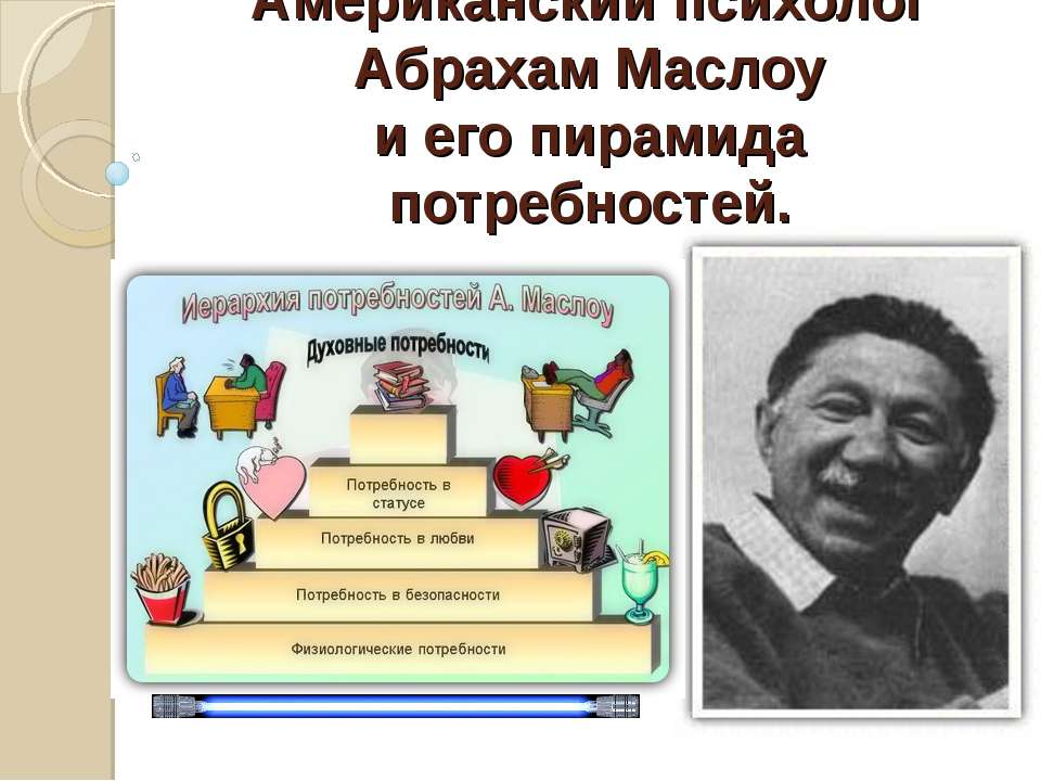 Американский психолог Абрахам Маслоу и его пирамида потребностей - Класс учебник | Академический школьный учебник скачать | Сайт школьных книг учебников uchebniki.org.ua