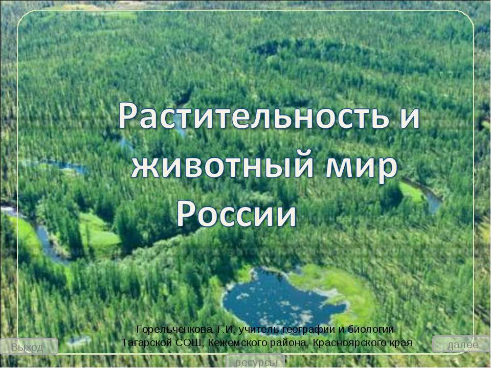 Растительность и животный мир России - Класс учебник | Академический школьный учебник скачать | Сайт школьных книг учебников uchebniki.org.ua