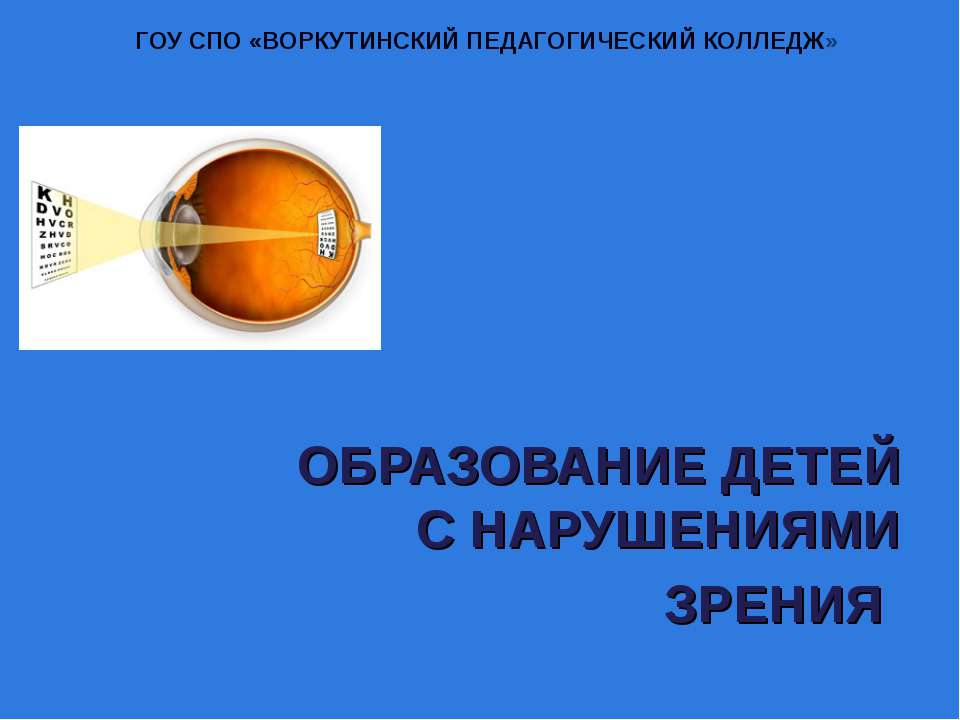 Образование детей с нарушениями зрения - Класс учебник | Академический школьный учебник скачать | Сайт школьных книг учебников uchebniki.org.ua
