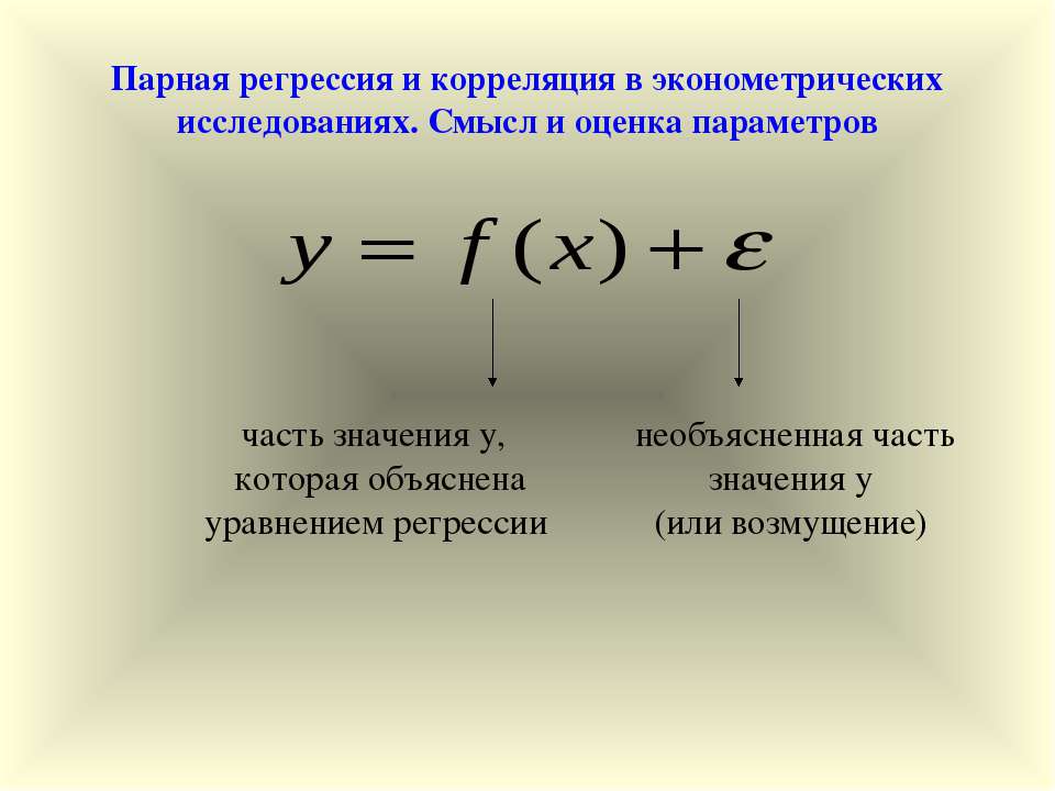 Парная регрессия и корреляция в эконометрических исследованиях. Смысл и оценка параметров - Класс учебник | Академический школьный учебник скачать | Сайт школьных книг учебников uchebniki.org.ua