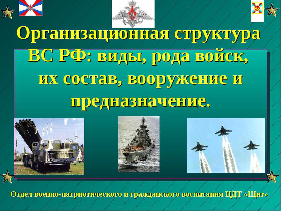 Организационная структура ВС РФ: виды, рода войск, их состав, вооружение и предназначение - Класс учебник | Академический школьный учебник скачать | Сайт школьных книг учебников uchebniki.org.ua