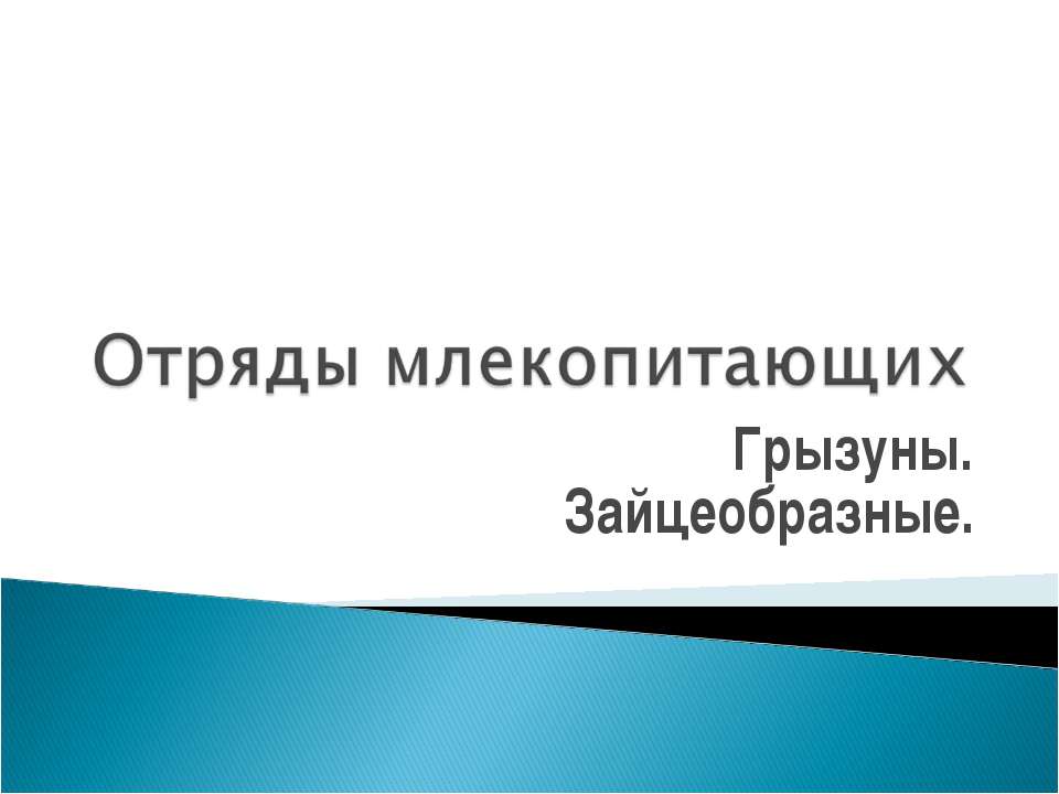 Отряды млекопитающих Грызуны. Зайцеобразные - Класс учебник | Академический школьный учебник скачать | Сайт школьных книг учебников uchebniki.org.ua