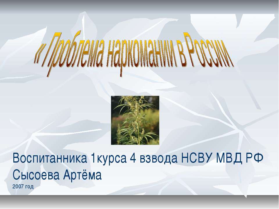 Проблема наркомании в России - Класс учебник | Академический школьный учебник скачать | Сайт школьных книг учебников uchebniki.org.ua