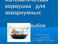 Автоматическая кормушка для аквариумных рыбок - Класс учебник | Академический школьный учебник скачать | Сайт школьных книг учебников uchebniki.org.ua