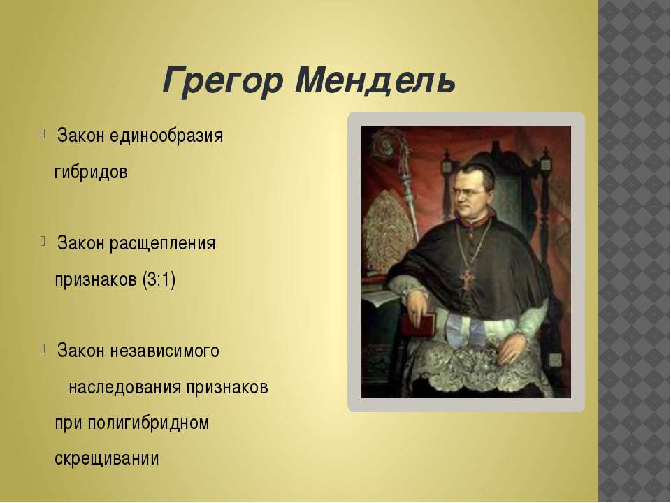 Грегор Мендель - Класс учебник | Академический школьный учебник скачать | Сайт школьных книг учебников uchebniki.org.ua