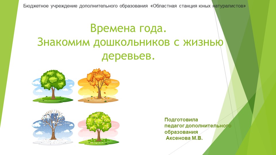 "Времена года. Знакомим дошкольников с деревьями" - Класс учебник | Академический школьный учебник скачать | Сайт школьных книг учебников uchebniki.org.ua