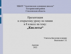 Презентация по химии на тему "Кислоты" (8 класс) - Класс учебник | Академический школьный учебник скачать | Сайт школьных книг учебников uchebniki.org.ua