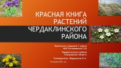 Презентация исследовательского проекта по теме: " Красная Книга растений Чердаклинского района Ульяновской области" - Класс учебник | Академический школьный учебник скачать | Сайт школьных книг учебников uchebniki.org.ua