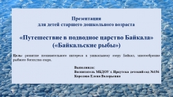 Презентация «Путешествие в подводное царство Байкала» («Байкальские рыбы») - Класс учебник | Академический школьный учебник скачать | Сайт школьных книг учебников uchebniki.org.ua