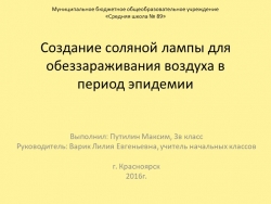 Проектная работа "Создание соляной лампы для обеззараживания воздуха в период эпидемии"" - Класс учебник | Академический школьный учебник скачать | Сайт школьных книг учебников uchebniki.org.ua