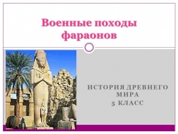 Презентация по истории на тему "Военные походы фараонов" - Класс учебник | Академический школьный учебник скачать | Сайт школьных книг учебников uchebniki.org.ua