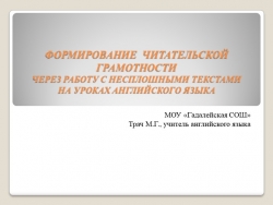 ФОРМИРОВАНИЕ ЧИТАТЕЛЬСКОЙ ГРАМОТНОСТИ ЧЕРЕЗ РАБОТУ С НЕСПЛОШНЫМИ ТЕКСТАМИ НА УРОКАХ АНГЛИЙСКОГО ЯЗЫКА - Класс учебник | Академический школьный учебник скачать | Сайт школьных книг учебников uchebniki.org.ua