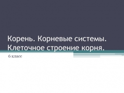 Презентация к уроку 6 класс биология Корень - Класс учебник | Академический школьный учебник скачать | Сайт школьных книг учебников uchebniki.org.ua