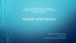 Презентация на тему "Живые кристаллы" - Класс учебник | Академический школьный учебник скачать | Сайт школьных книг учебников uchebniki.org.ua