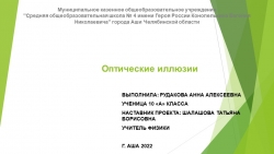 Презентация по физике на тему "Оптическая иллюзия"(10 класс) - Класс учебник | Академический школьный учебник скачать | Сайт школьных книг учебников uchebniki.org.ua