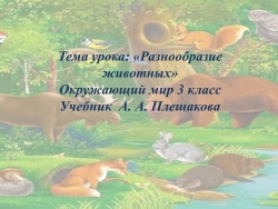 «Разнообразие животных» Окружающий мир 3 класс Учебник А. А. Плешакова - Класс учебник | Академический школьный учебник скачать | Сайт школьных книг учебников uchebniki.org.ua