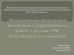 Презентация "Визуальное расписание. Консультация для педагогов" - Класс учебник | Академический школьный учебник скачать | Сайт школьных книг учебников uchebniki.org.ua