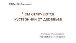 Презентация по миру природы и человека на тему "Чем отличаются кустарники от деревьев", 4 класс - Класс учебник | Академический школьный учебник скачать | Сайт школьных книг учебников uchebniki.org.ua