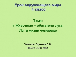 Презентация к уроку окружающего мира в 4 классе « Животные – обитатели луга. Луг в жизни человека». УМК «Планета знаний». - Класс учебник | Академический школьный учебник скачать | Сайт школьных книг учебников uchebniki.org.ua