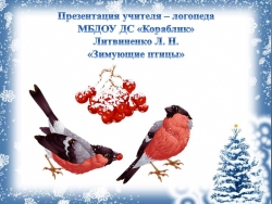 Презентация к лексической теме "Зимующие птицы" - Класс учебник | Академический школьный учебник скачать | Сайт школьных книг учебников uchebniki.org.ua