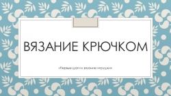 Презентация "Вязание крючком. Первые шаги к вязанию игрушки" - Класс учебник | Академический школьный учебник скачать | Сайт школьных книг учебников uchebniki.org.ua