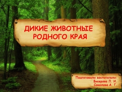 Проект в средней группе на тему :"Дикие животные родного края" - Класс учебник | Академический школьный учебник скачать | Сайт школьных книг учебников uchebniki.org.ua