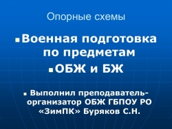 Презентация на тему "Опорные конспекты по основам военной службы" - Класс учебник | Академический школьный учебник скачать | Сайт школьных книг учебников uchebniki.org.ua