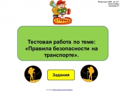 Тестовая работа по теме: "Правила безопасности на траспорте" - Класс учебник | Академический школьный учебник скачать | Сайт школьных книг учебников uchebniki.org.ua