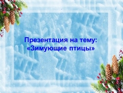 Презентация "Зимующие птицы" для старшей группы - Класс учебник | Академический школьный учебник скачать | Сайт школьных книг учебников uchebniki.org.ua