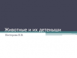 Презентация для детей младшей группы "Животные и их детеныши" - Класс учебник | Академический школьный учебник скачать | Сайт школьных книг учебников uchebniki.org.ua