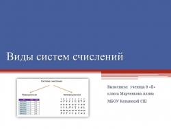 Презентация на тему "Виды систем счислений" - Класс учебник | Академический школьный учебник скачать | Сайт школьных книг учебников uchebniki.org.ua