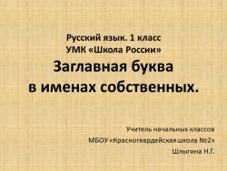 Презентация "Заглавная буква в именах собственных " - Класс учебник | Академический школьный учебник скачать | Сайт школьных книг учебников uchebniki.org.ua