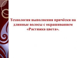 Методическая разработка "Технология выполнения прически на длинные волосы с окрашиванием в технике "Растяжка цвета" - Класс учебник | Академический школьный учебник скачать | Сайт школьных книг учебников uchebniki.org.ua