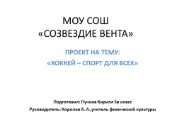 Проект "Хоккей-спорт для всех" - Класс учебник | Академический школьный учебник скачать | Сайт школьных книг учебников uchebniki.org.ua