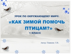 Презентация: на тему "Как зимой помочь птицам" - Класс учебник | Академический школьный учебник скачать | Сайт школьных книг учебников uchebniki.org.ua