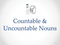 Презентация по теме "Countable & Uncountable Nouns", 7 класс - Класс учебник | Академический школьный учебник скачать | Сайт школьных книг учебников uchebniki.org.ua