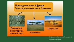Презентация по географии на тему "Природные зоны Африки. Экваториальные леса. Саванны." (7 класс) - Класс учебник | Академический школьный учебник скачать | Сайт школьных книг учебников uchebniki.org.ua