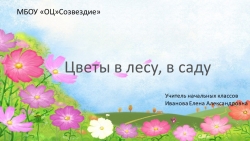 Презентация по миру природы и человека на тему "Цветы в лесу, в саду", 4 класс - Класс учебник | Академический школьный учебник скачать | Сайт школьных книг учебников uchebniki.org.ua