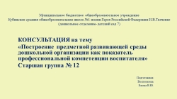 Построение предметной развивающей среды дошкольной организации как показатель профессиональной компетенции воспитателя - Класс учебник | Академический школьный учебник скачать | Сайт школьных книг учебников uchebniki.org.ua