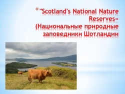 Презентация "Национальные природные заповедники Шотландии" - Класс учебник | Академический школьный учебник скачать | Сайт школьных книг учебников uchebniki.org.ua